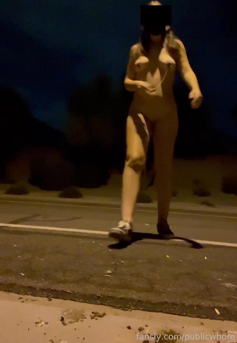 publicwhore-naked walk on the street OF