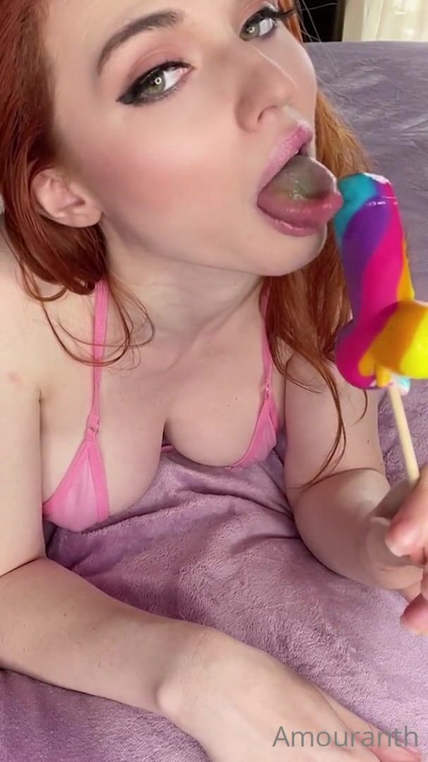 Amouranth candy blowjob