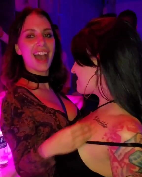 Dirty girls dancing at club