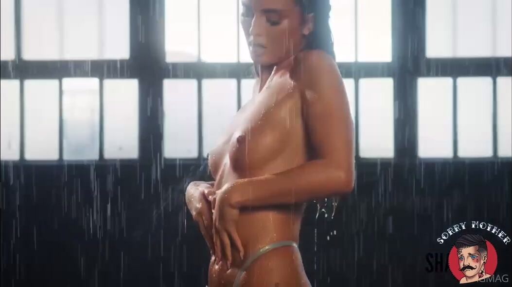 Julia Rose Stripping in the Rain