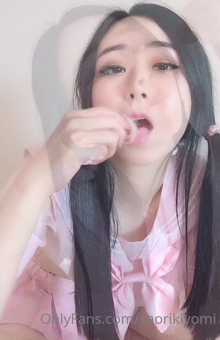 Saori Kiyomi Condom and Semen Play