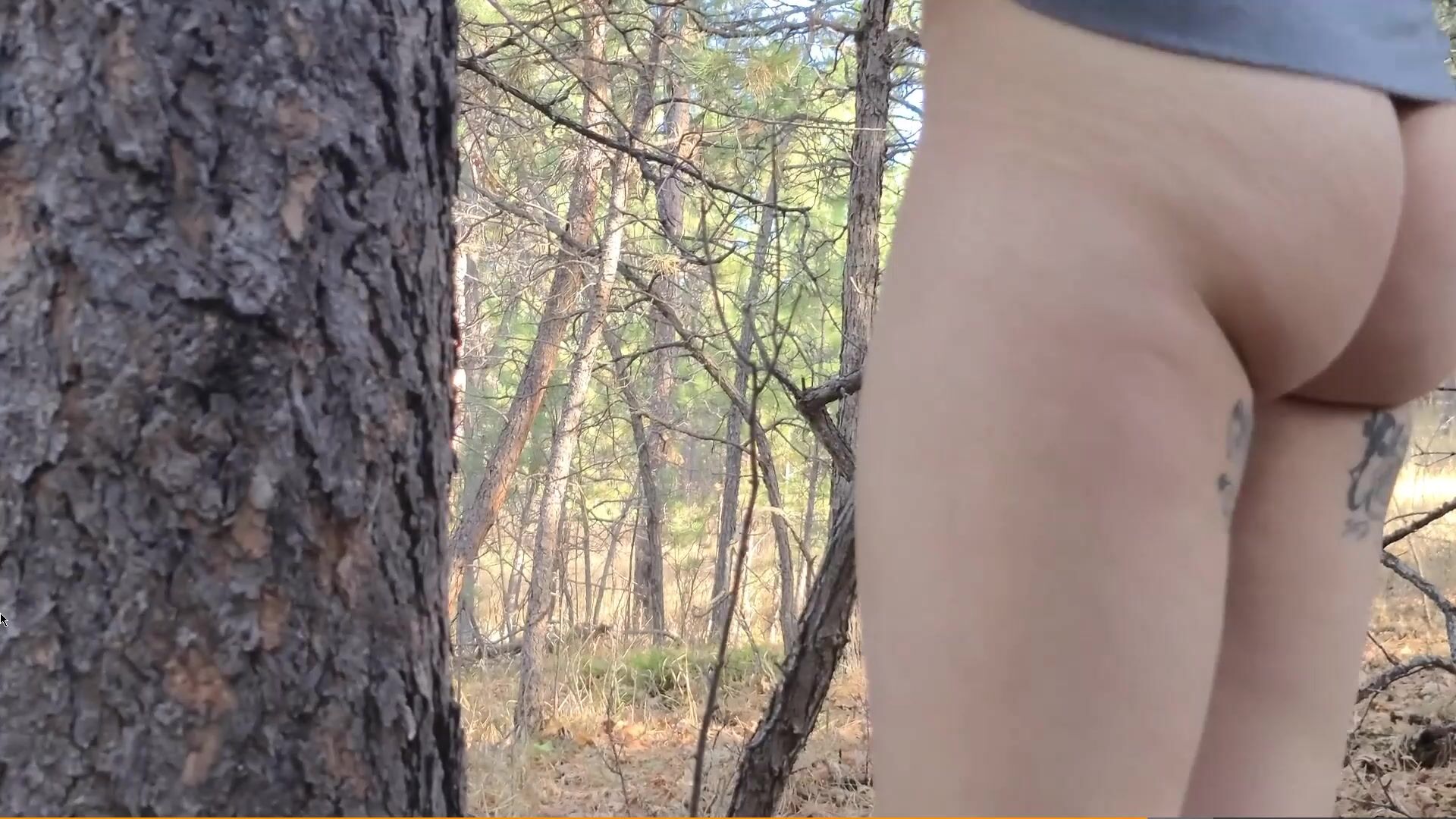 Little whore gets fucked in the woods Somewildtimes
