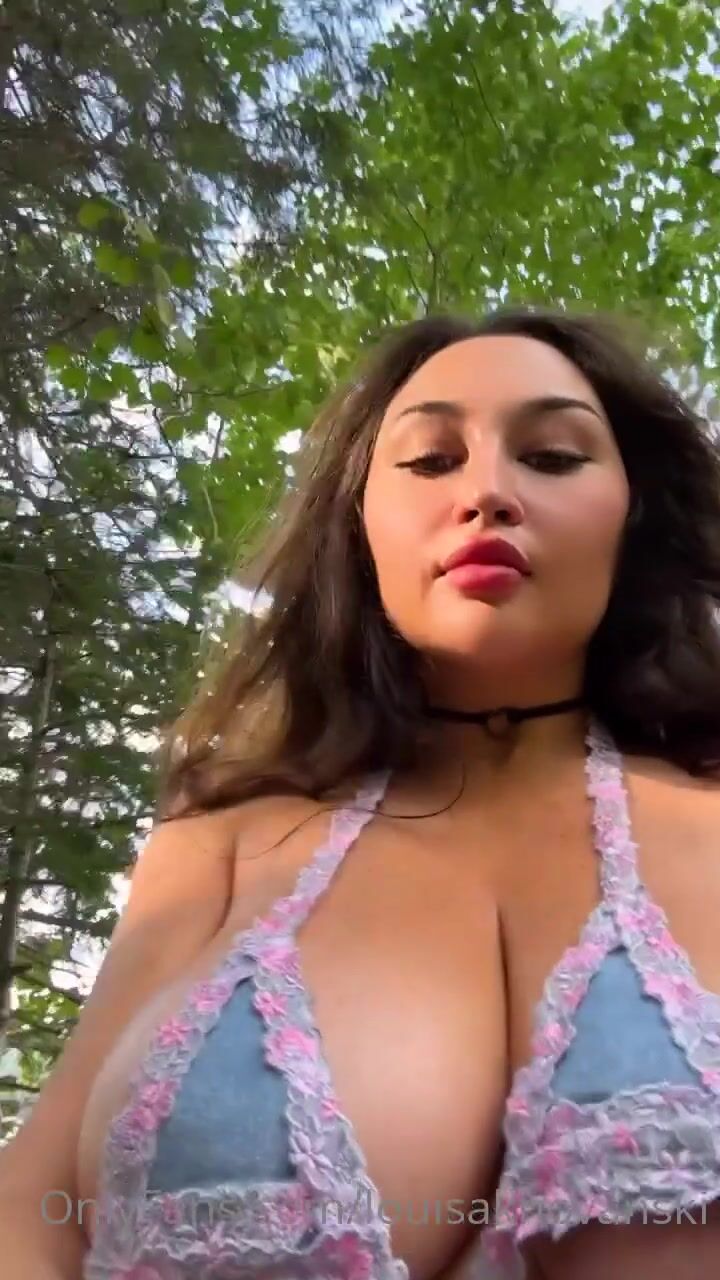 Louisa Khovanski Bikini outdoor striptease