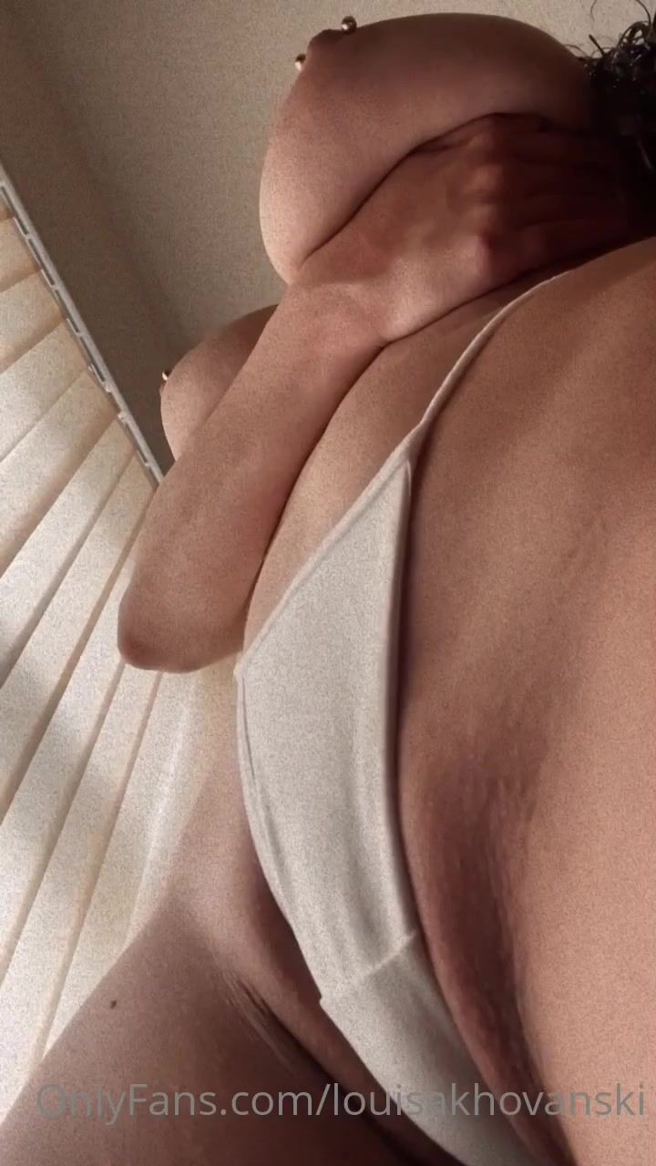 Louisa Khovanski naked tits tease