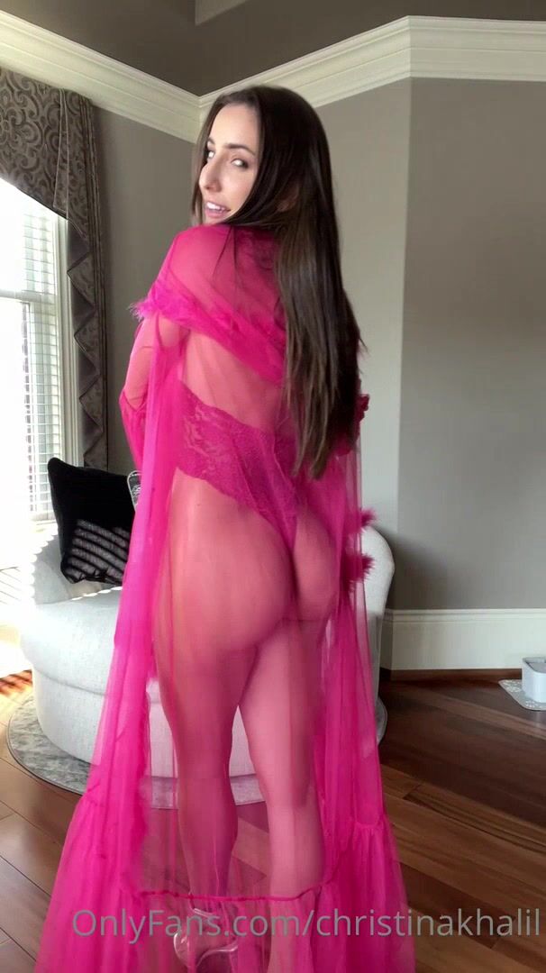 Christina Khalil Pink Feather Robe video